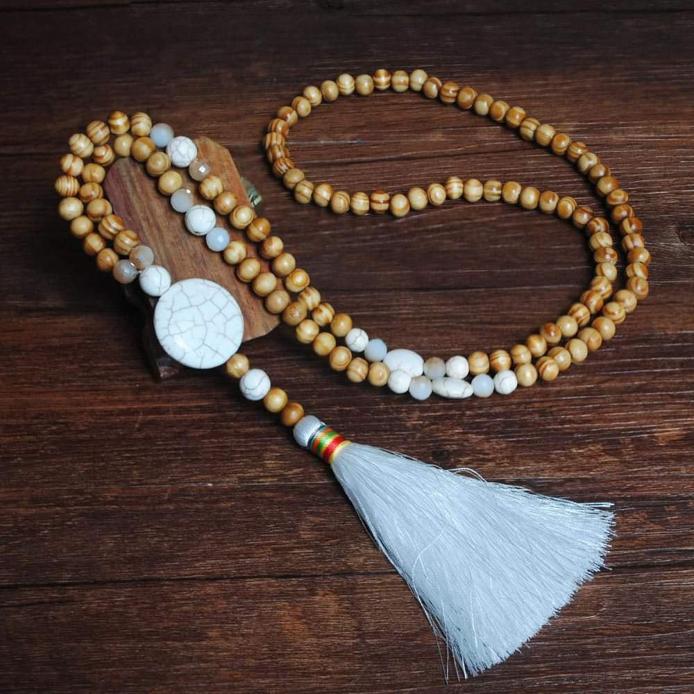 Beaded Tassel Necklace- Multiple Charm Options