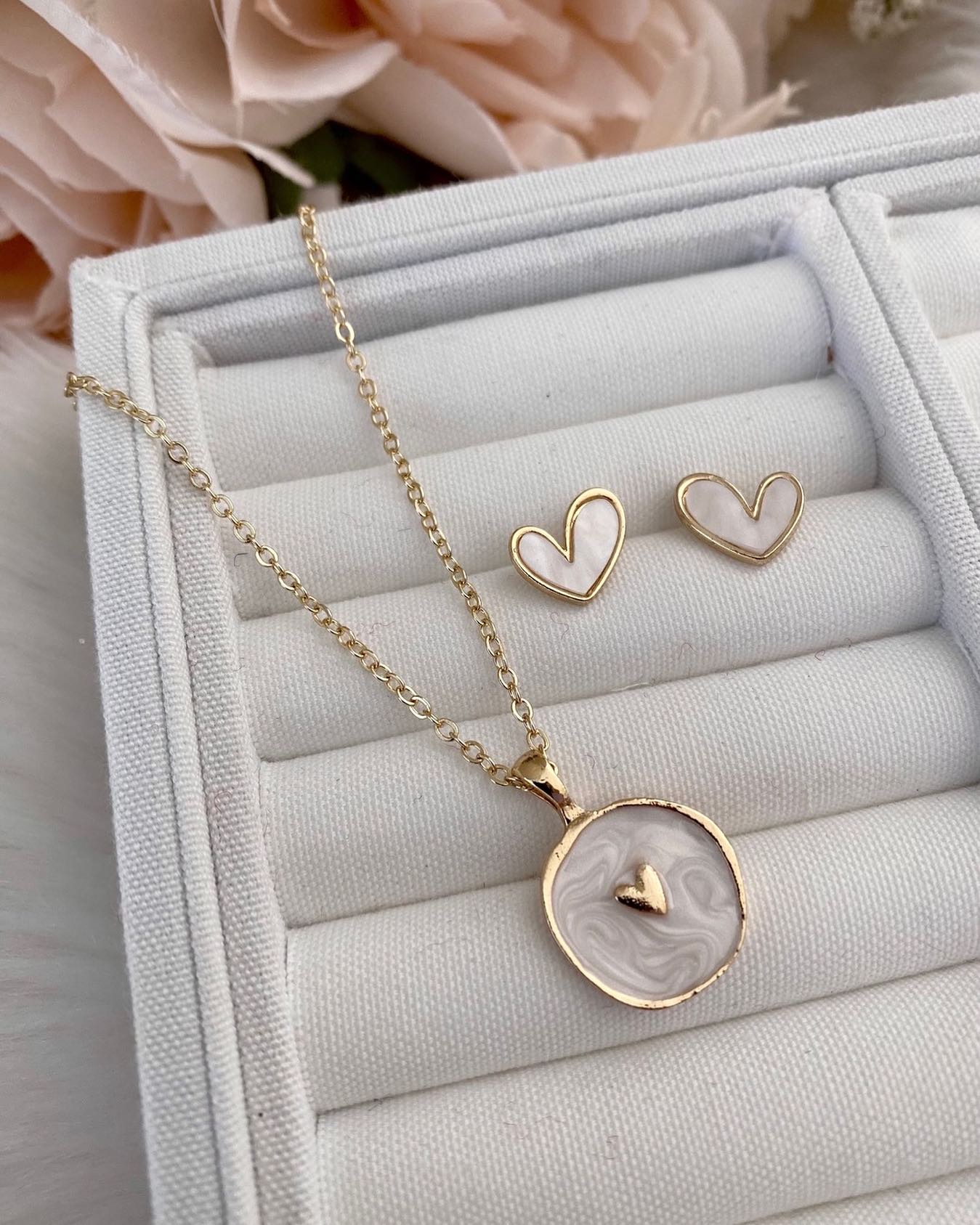 Rosalie Collection- Ashen Heart Earrings