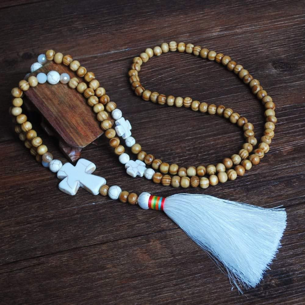 Beaded Tassel Necklace- Multiple Charm Options