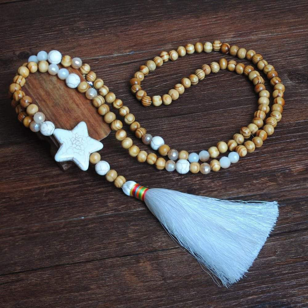 Beaded Tassel Necklace- Multiple Charm Options