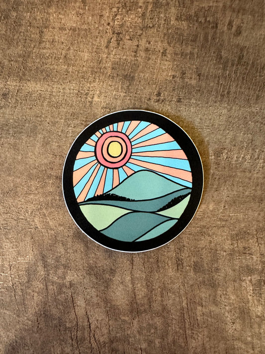 Colorful Hills Sticker