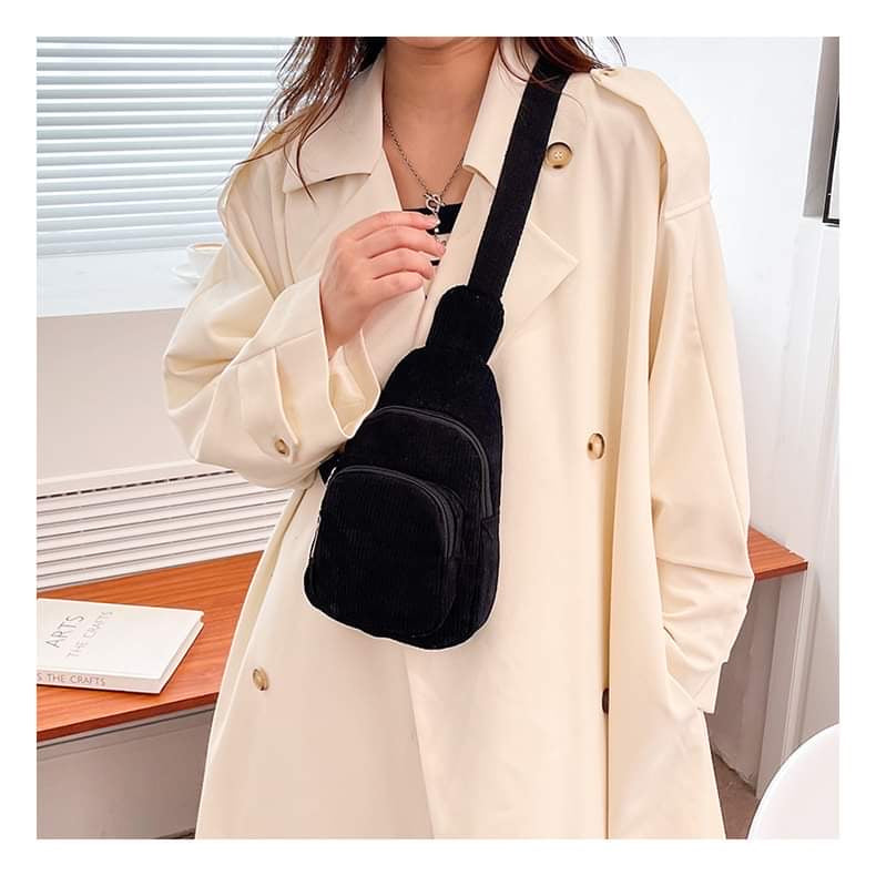 Corduroy Cross Body Bag