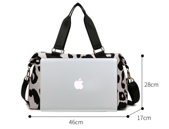 Faux Leather Cheetah Duffel Bag