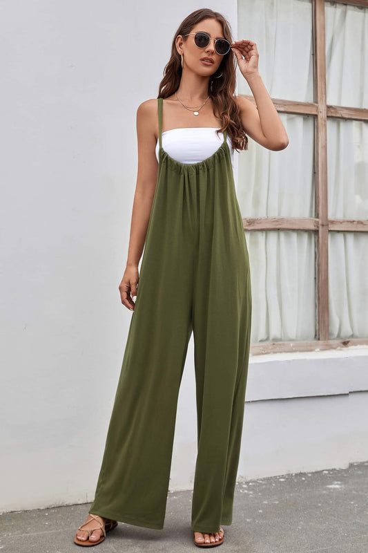 Drawstring Jump Suit- Multiple Colors