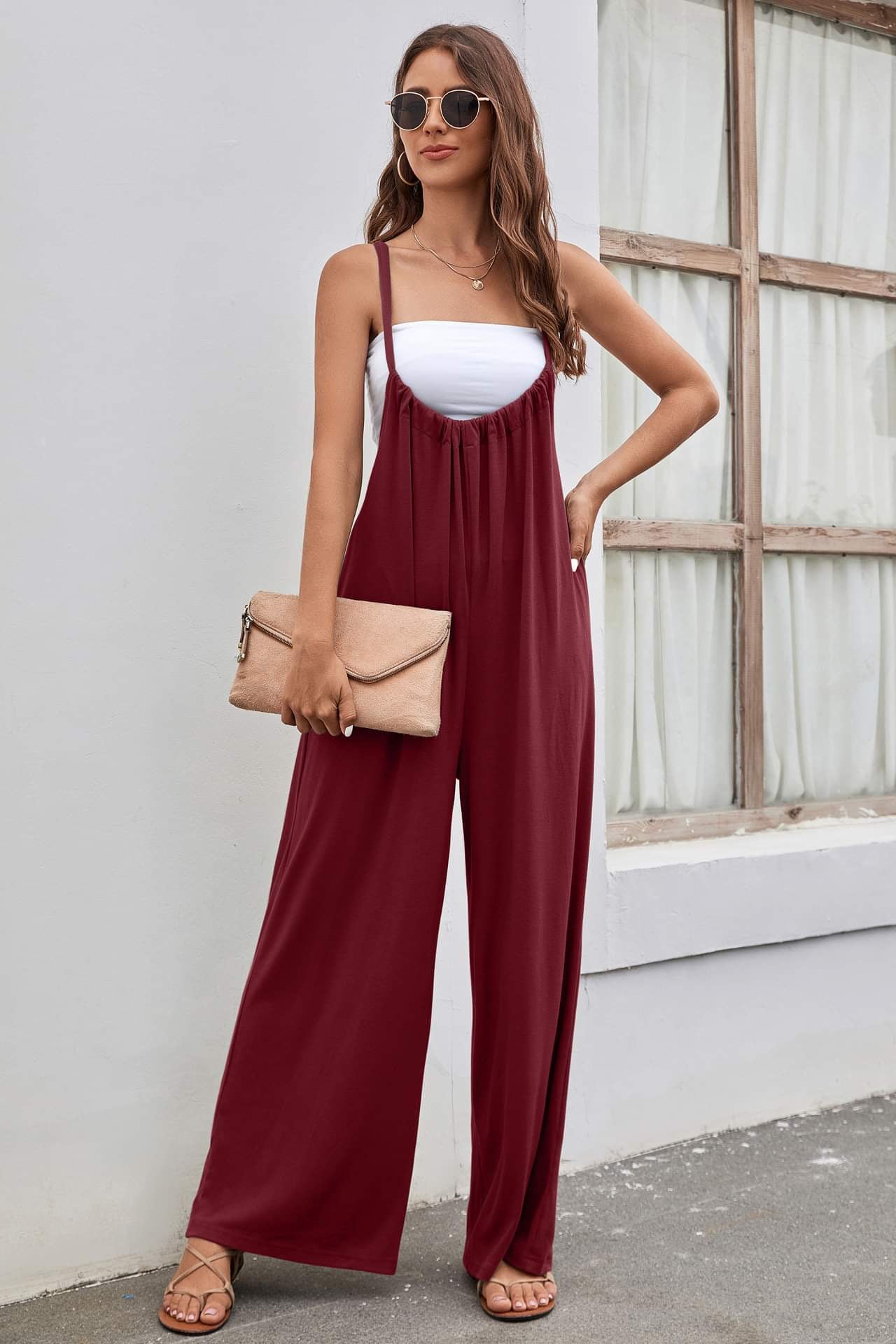 Drawstring Jump Suit- Multiple Colors