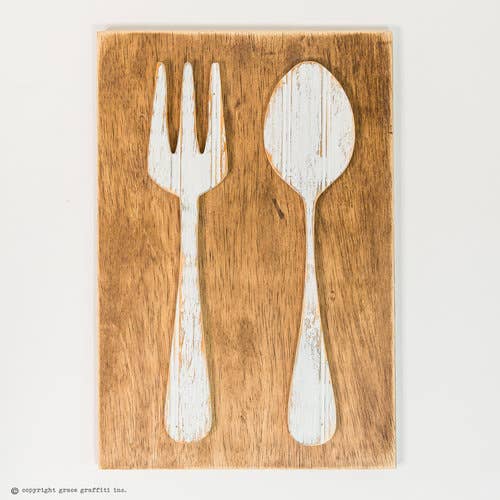 Grace Graffiti - Fork & Spoon Wall Art