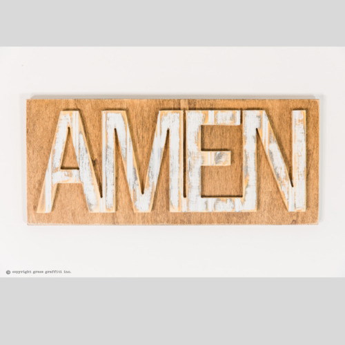 Grace Graffiti - 18" x 8" Amen Word Wall Art