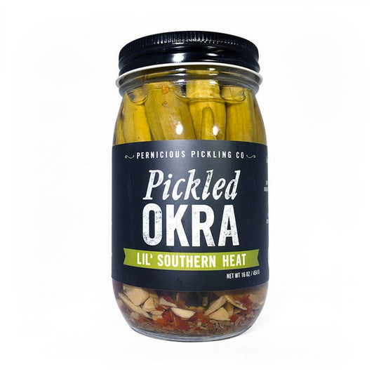 Spicy Pickled Okra: Lil' Southern Heat (16oz)