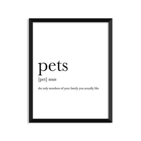 Footnotes - Pets Definition - Everyday Art Print
