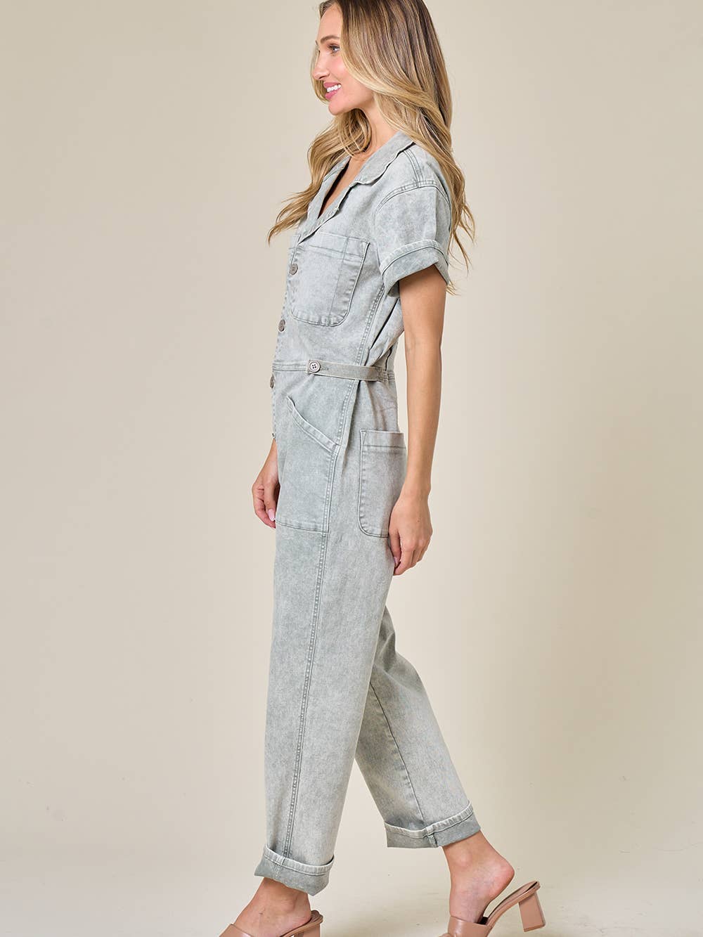 Denim Utility Jumpsuit