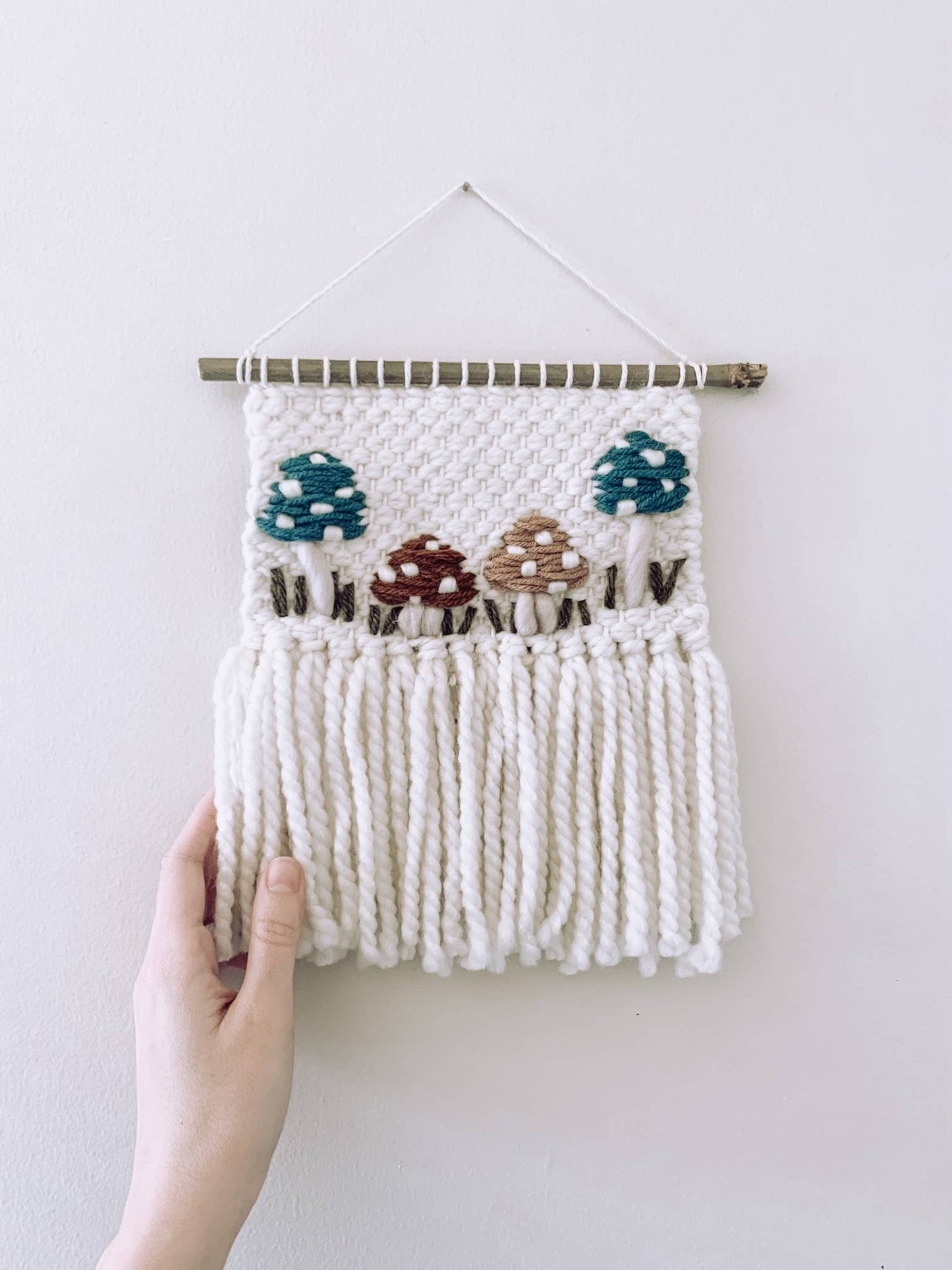 Handmade Hanging Macrame Mushroom Art
