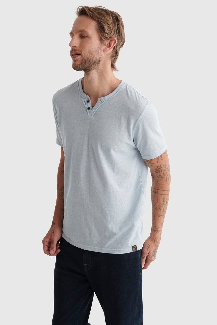Venice Burnout Notch Neck Short Sleeve