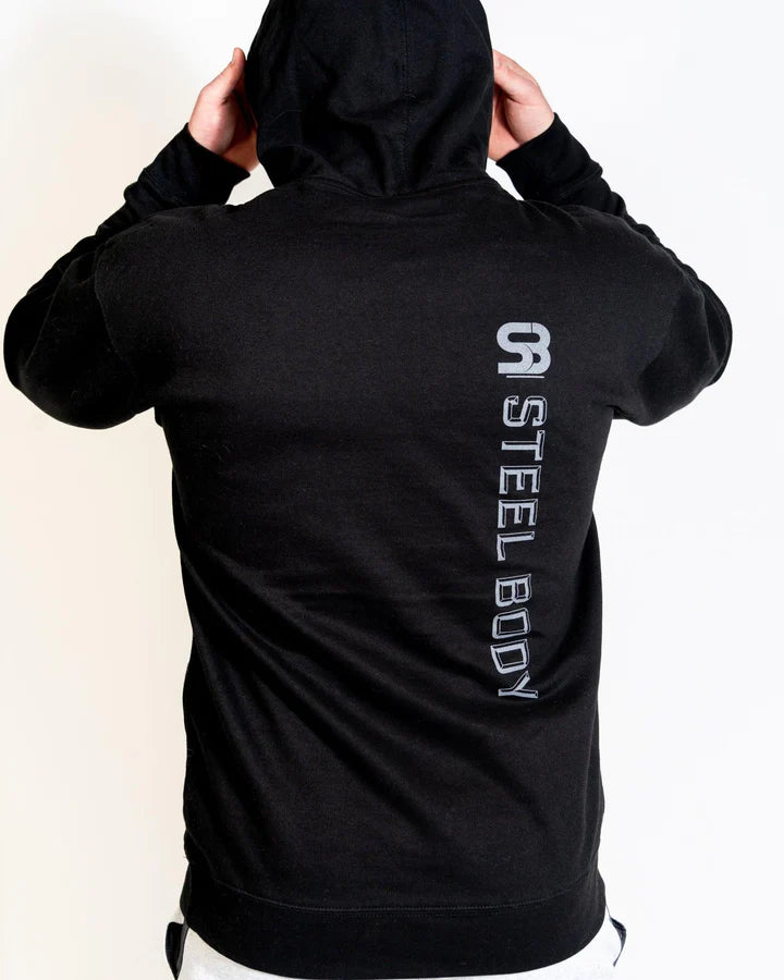 Steel Body Black Hoodie