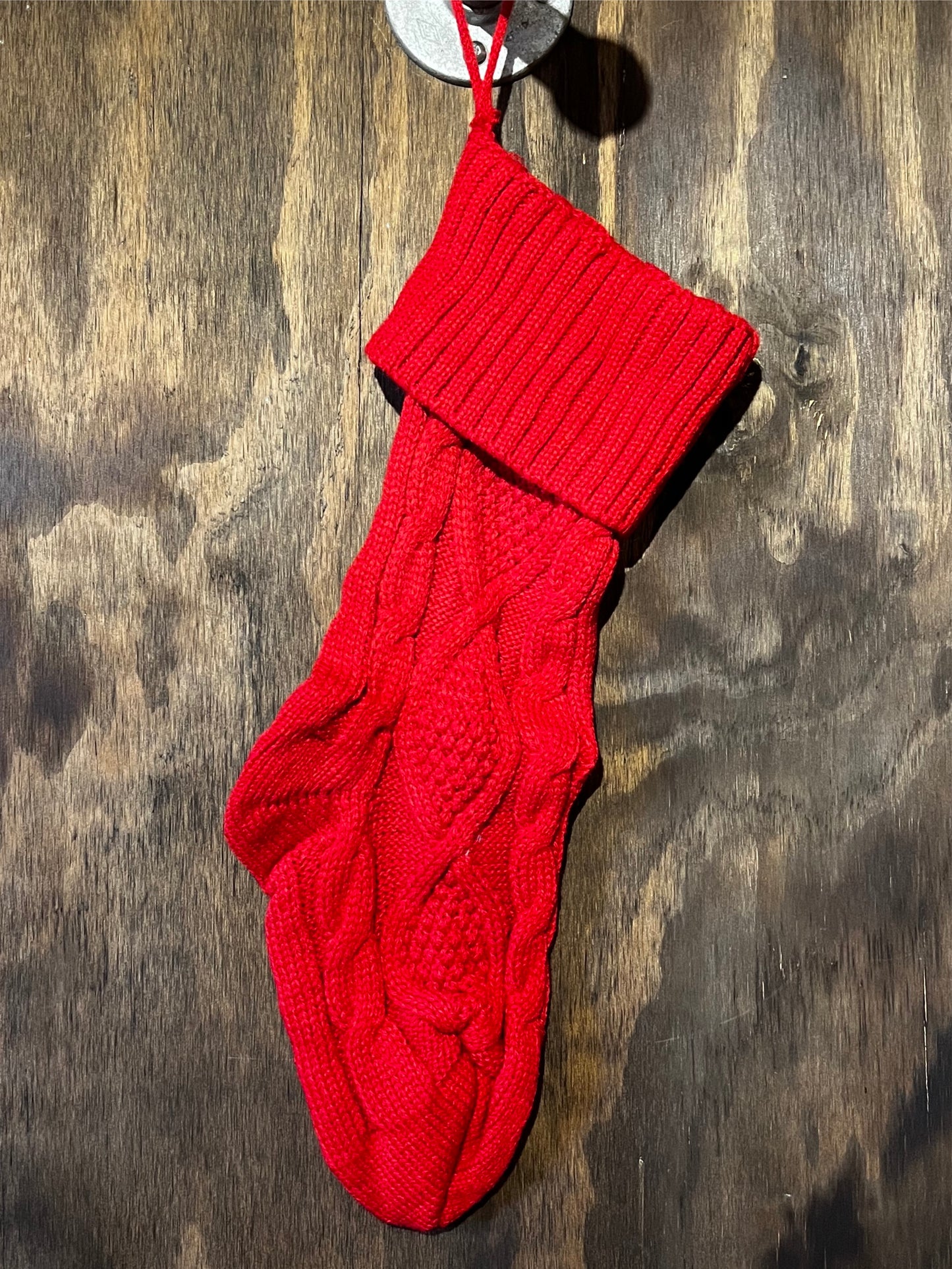 Knitted Christmas Stocking- MULTIPLE COLORS