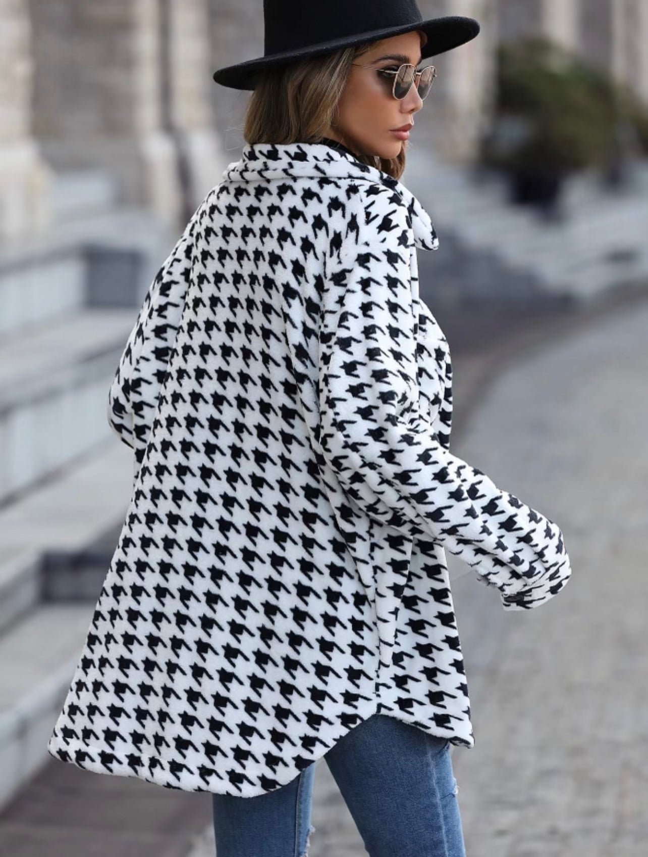 Soft Patterned Button Down Jacket