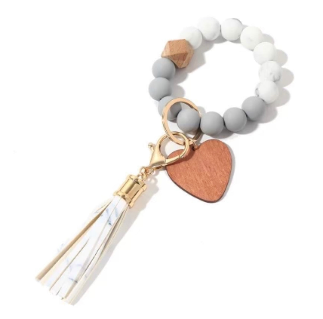 Beaded Bracelet Keychain- MULTIPLE COLOR OPTIONS