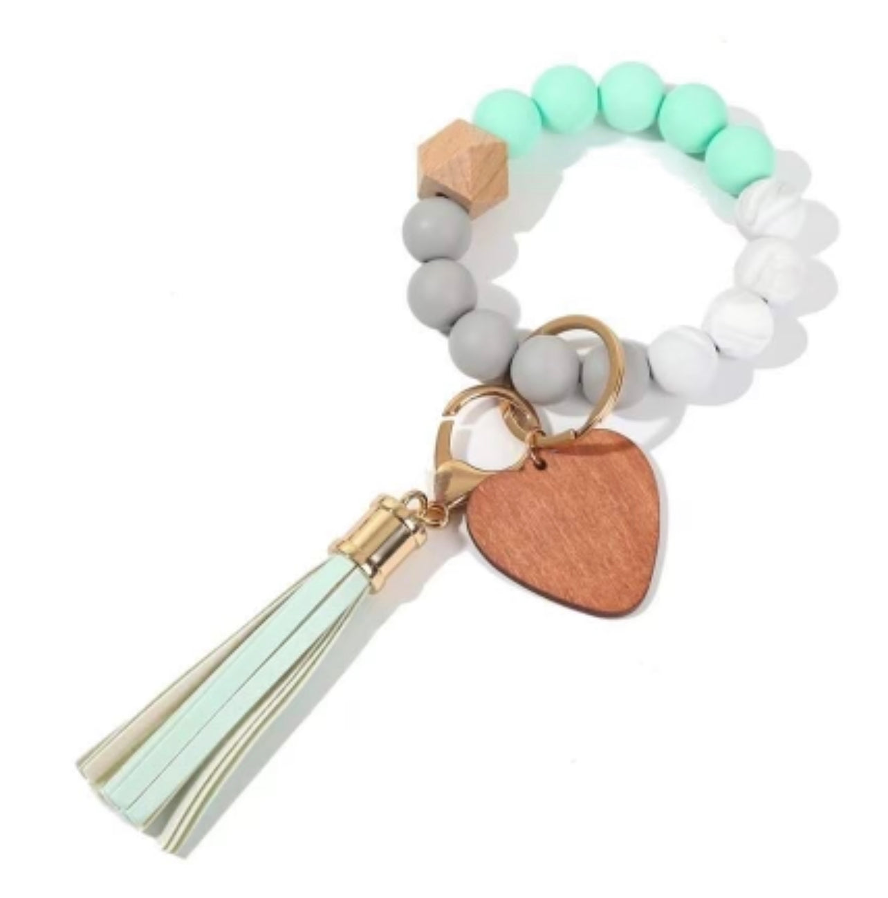 Beaded Bracelet Keychain- MULTIPLE COLOR OPTIONS