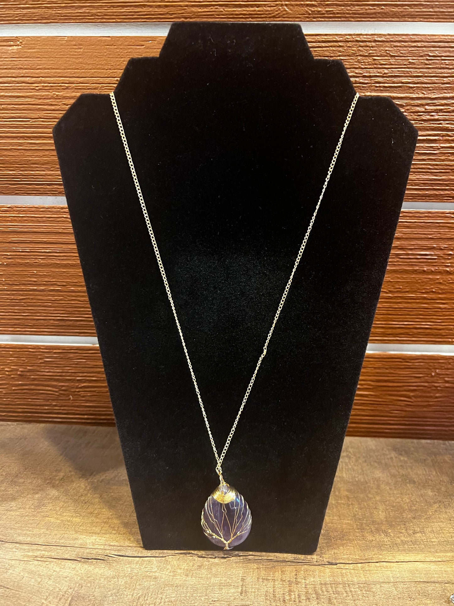 Hand-wrapped Crystal Tree Necklace- MULTIPLE COLORS