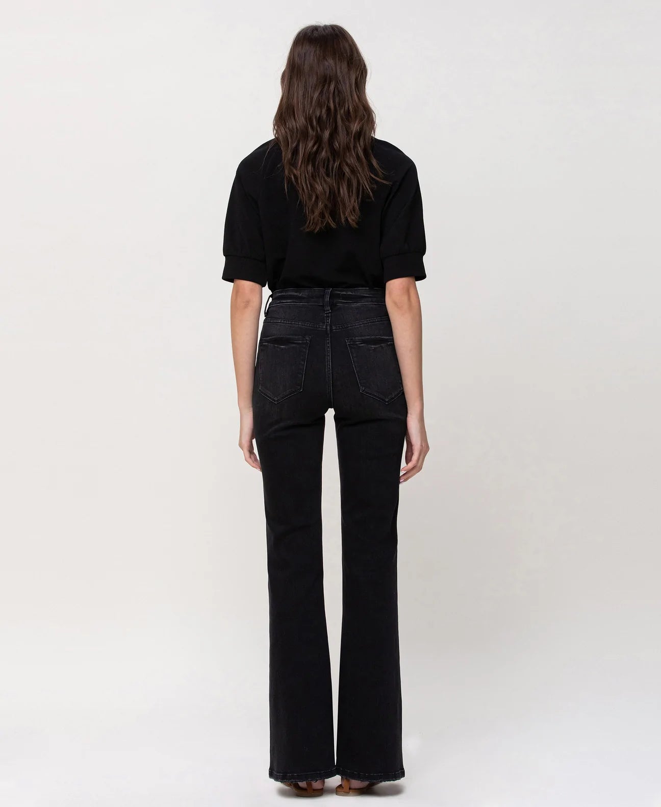 FLYING MONKEY- Black Relaxed Flair Jeans