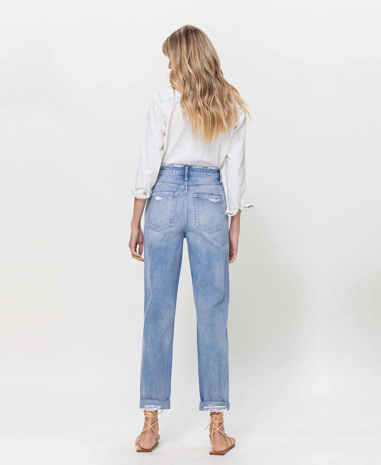 FLYING MONKEY- Rolled Boyfriend Jeans
