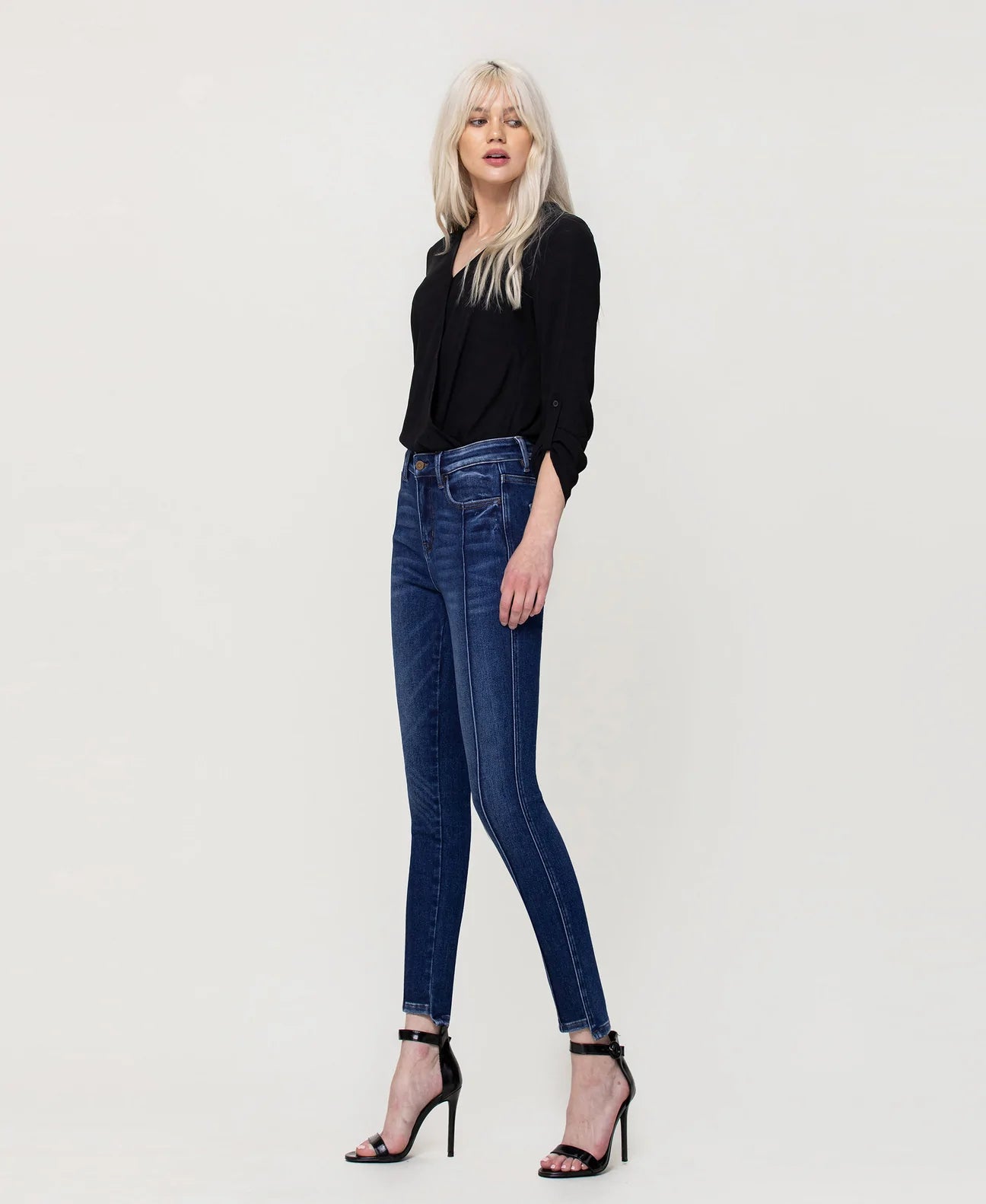 FLYING MONKEY-High Rise Skinny Jeans