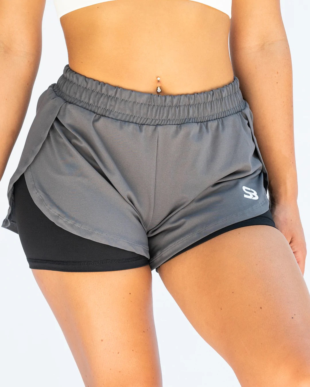 Steel Body- Charcoal Compression Shorts