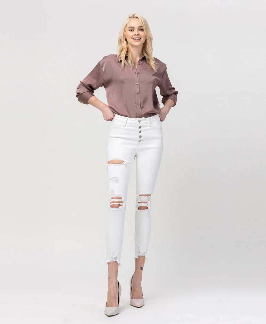 FLYING MONKEY- Exhilaration High Rise Skinny Jean - White