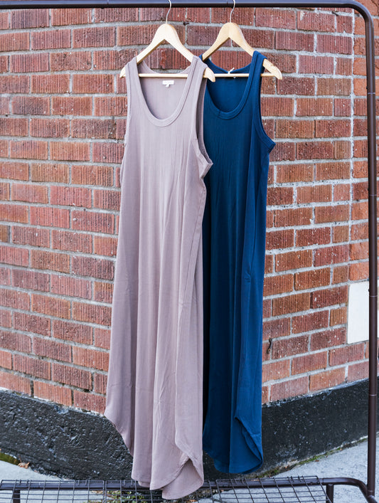 Jaclyn Variegated Rib Dress - MULTIPLE COLORS