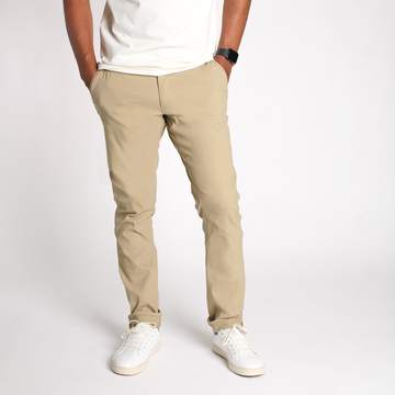We designed this tailored technical pant with all situations in mind. We wanted a pant that could be worn to the office, the golf course, on a hike, traveling, bike ride and a skate session. Whatever your need, the liberty is built to perform and look sharp along the way. We designed the liberty with a cotton-like Nylon/Spandex material that is highly breathable, super stretchy, lightweight and DWR coated for water/stain protection.