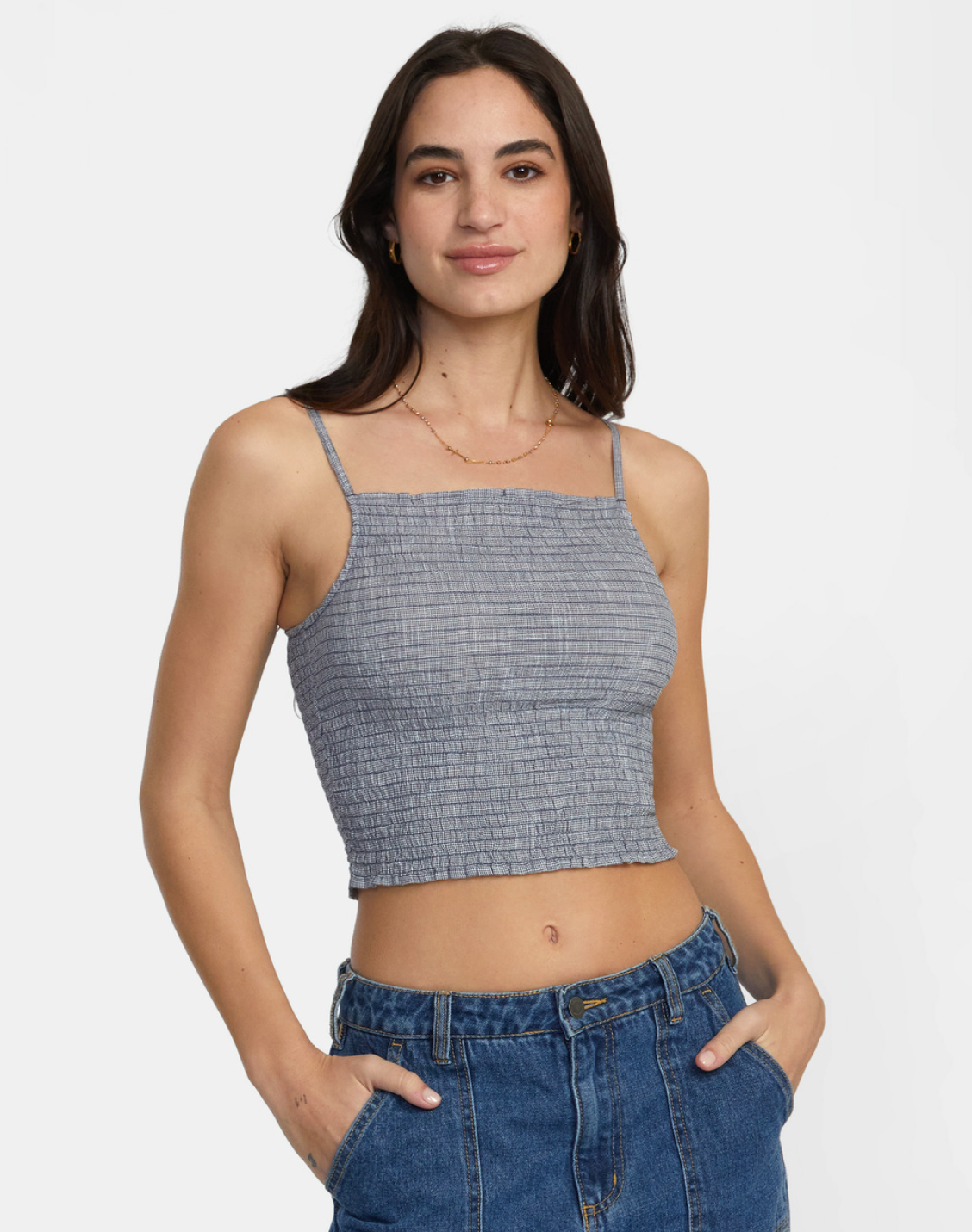 Houndstooth Revival Cropped Tank