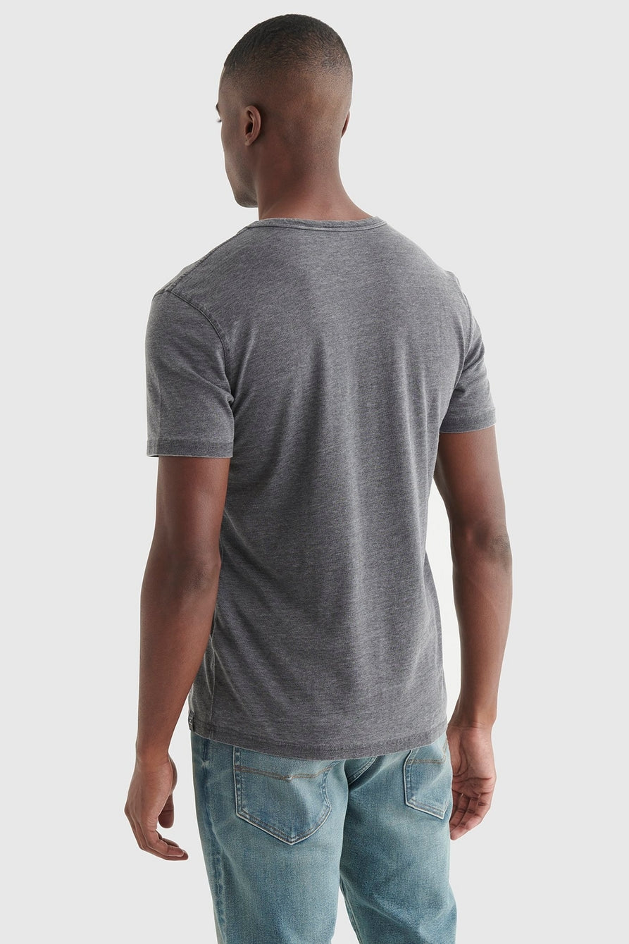 Venice Burnout Notch Neck Short Sleeve