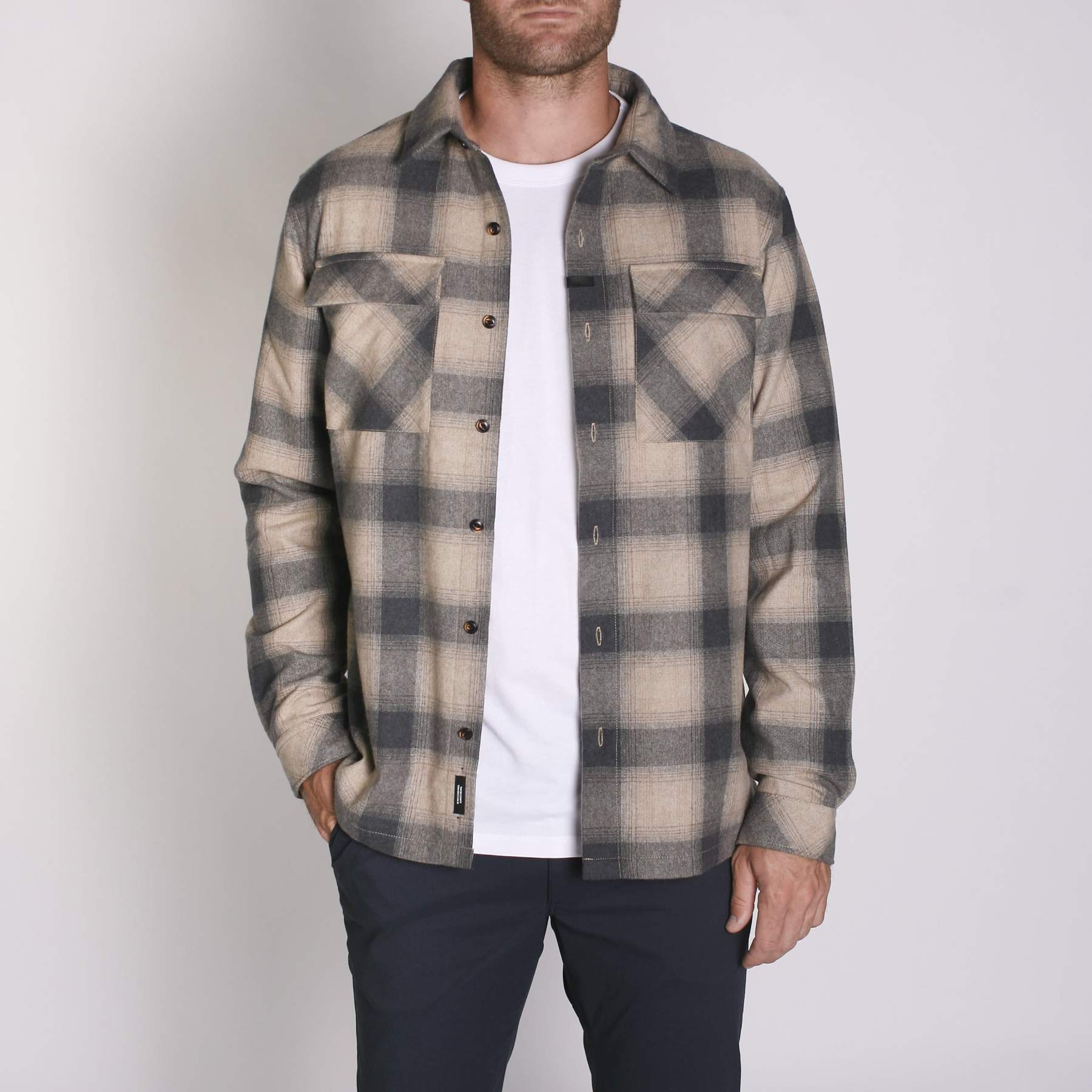 Winthrop Woolly Flannel Desert Coal Plaid