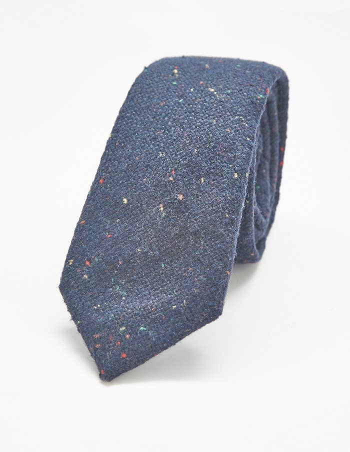 Admiral Row - Navy Blue Mens Skinny Tie