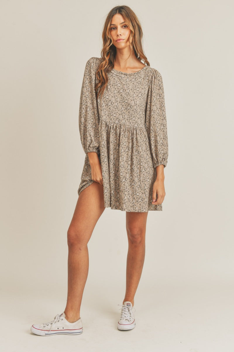 Taupe Flower Dress