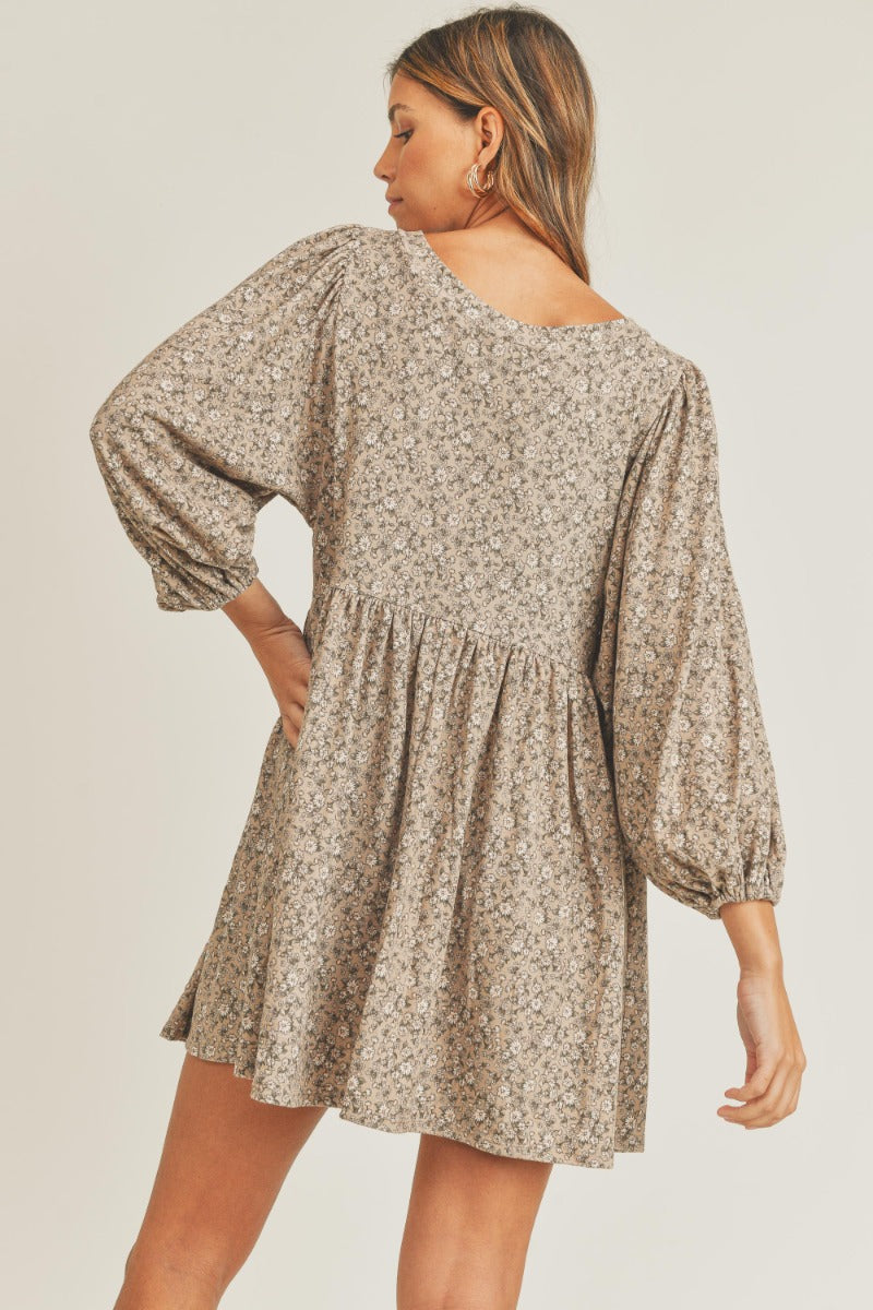 Taupe Flower Dress