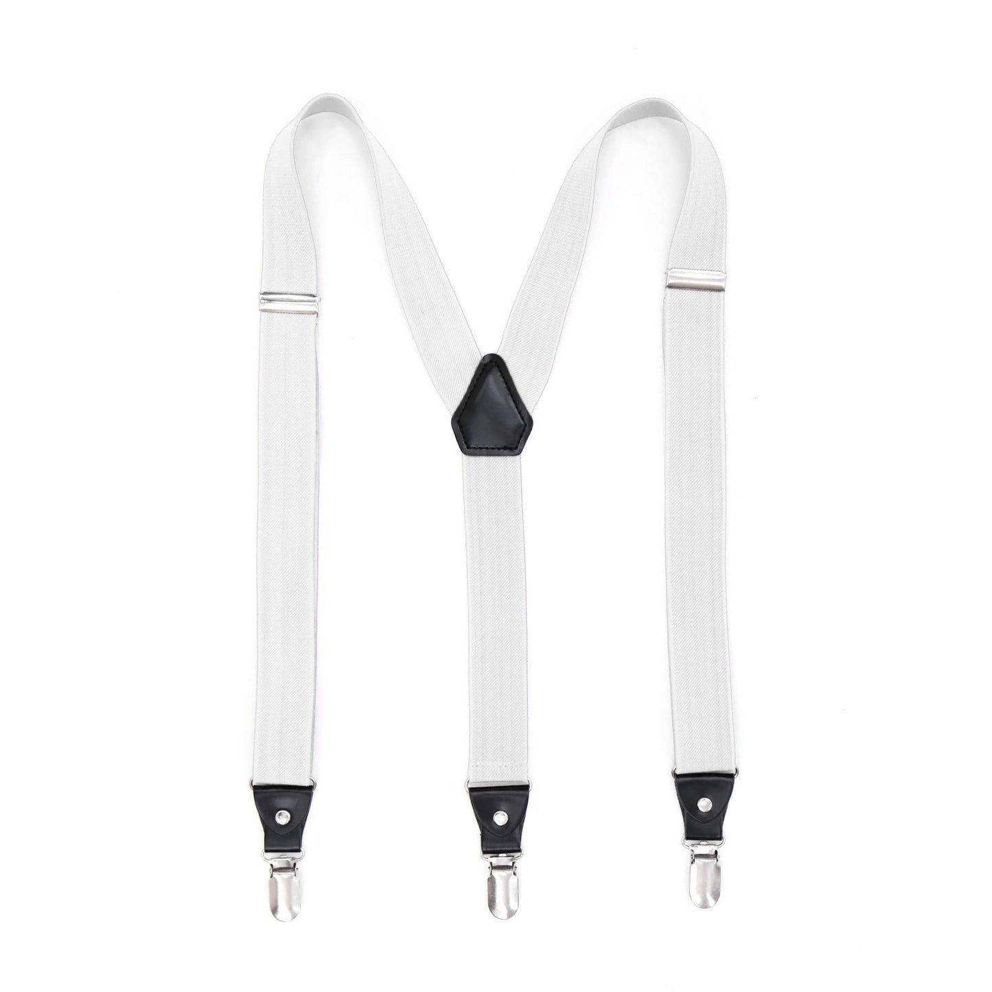 Ferrecci - White Clip-On Unisex Suspenders