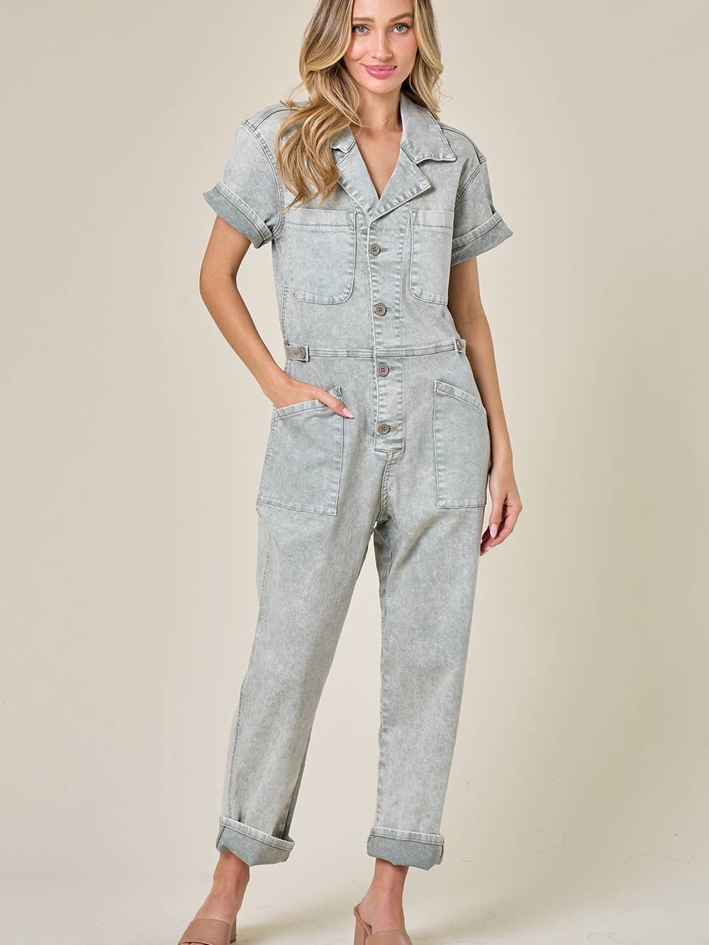 Denim Utility Jumpsuit