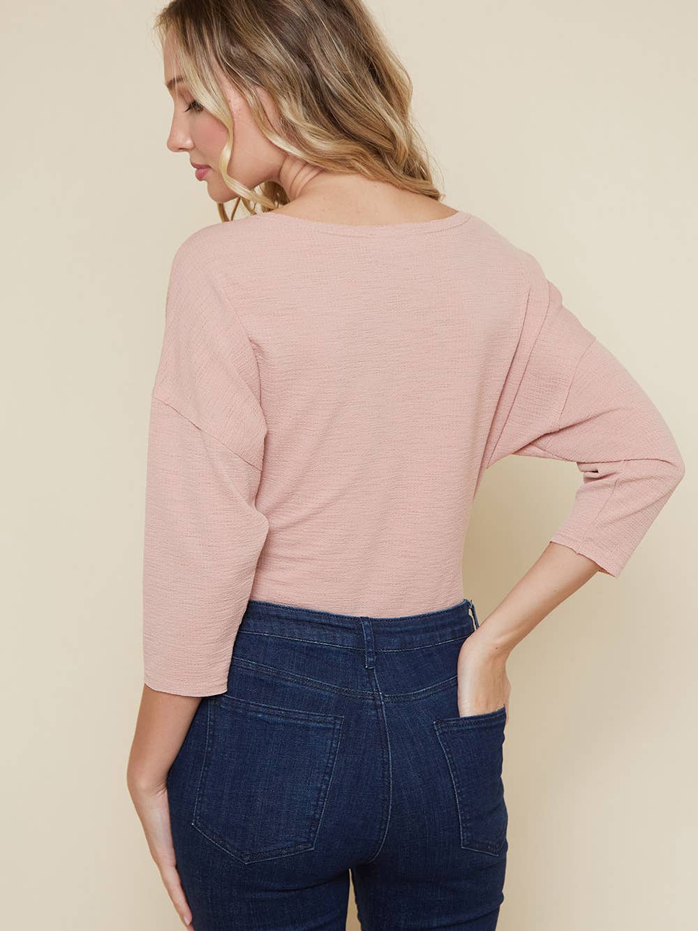 Baggy T-Shirt Bodysuit- Peach