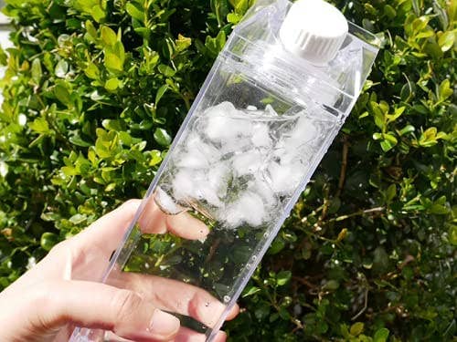 Clear Milk Carton Water Bottle