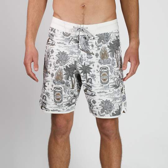 Seeker Stretch 19" Mid Boardshort - BONE