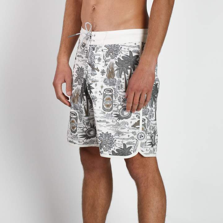 Seeker Stretch 19" Mid Boardshort - BONE