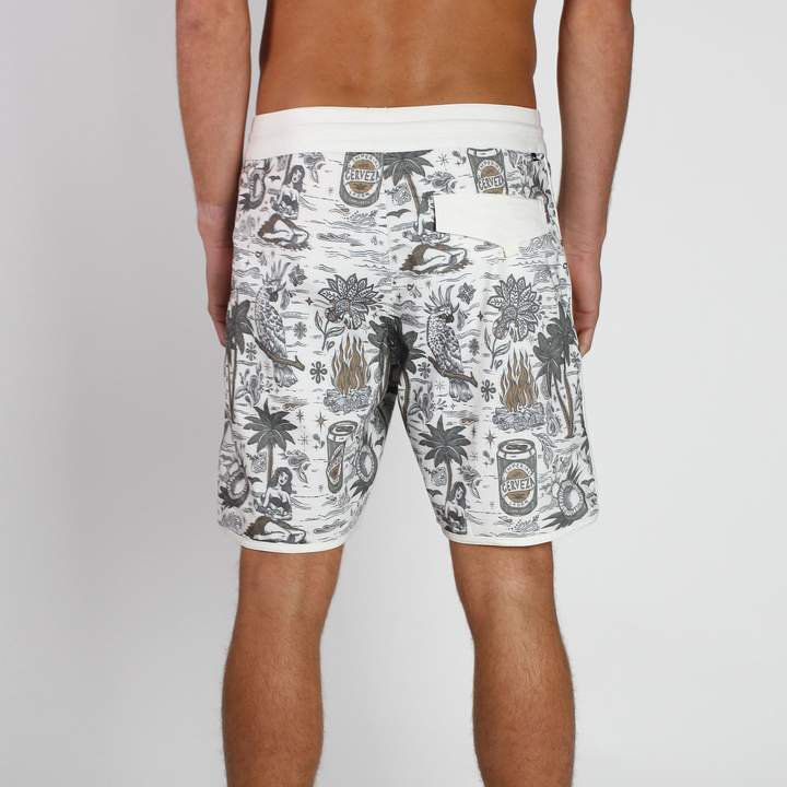 Seeker Stretch 19" Mid Boardshort - BONE