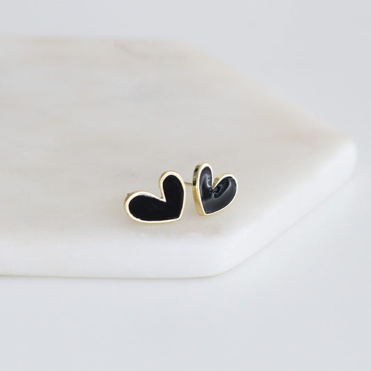 Rosalie Collection- Raven Heart Earrings