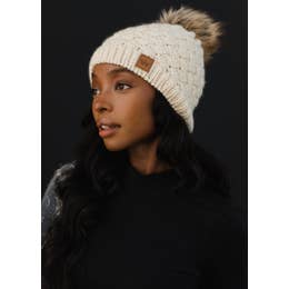 Knit Pom Beanies- Multiple Color Options