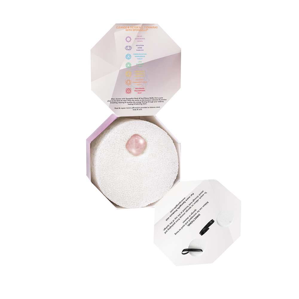 Spongellé - Cosmic Lavender | Spiritual Detox (Rose Quartz)