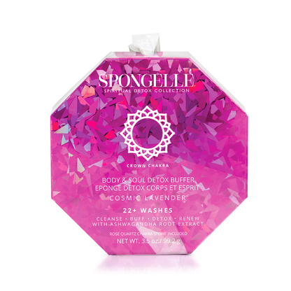 Spongellé - Cosmic Lavender | Spiritual Detox (Rose Quartz)
