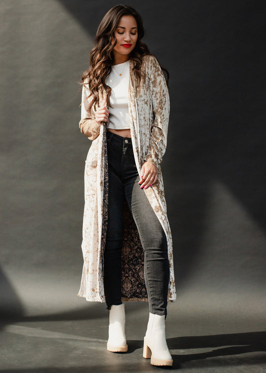 Velvet Duster Cardigan