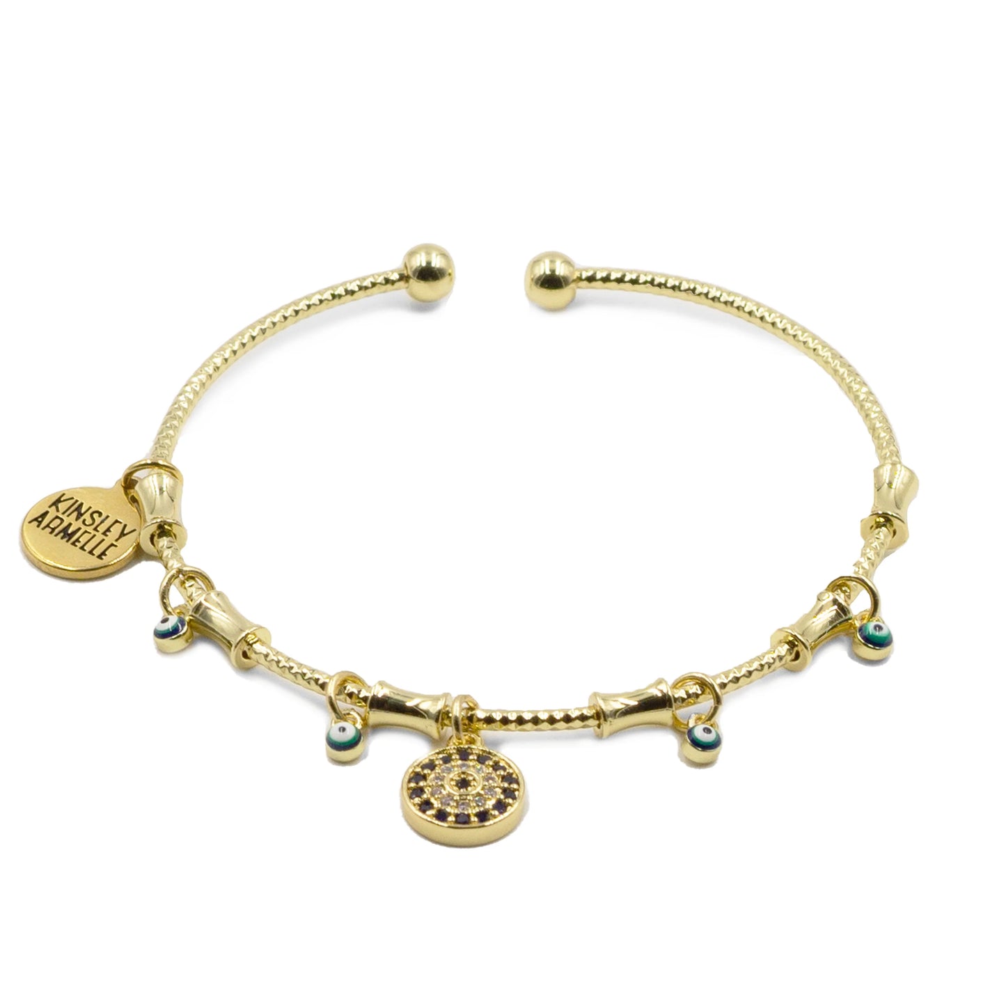 Evil Eye Charm Cuff Bracelet