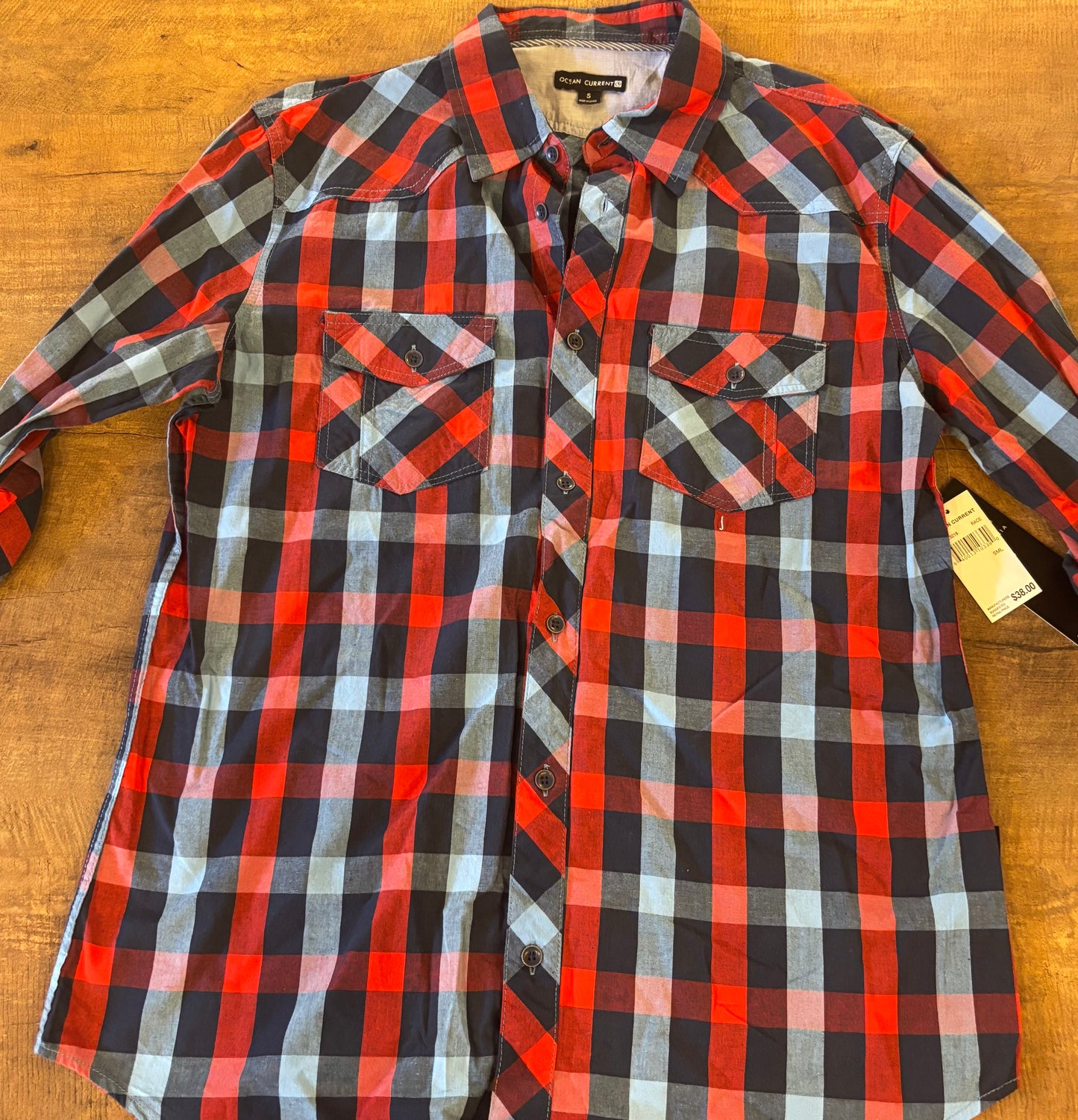 Ocean Current gingham long sleeve