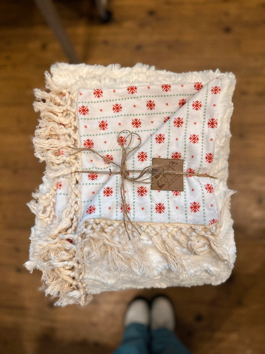 Snowflake Tassel Blanket